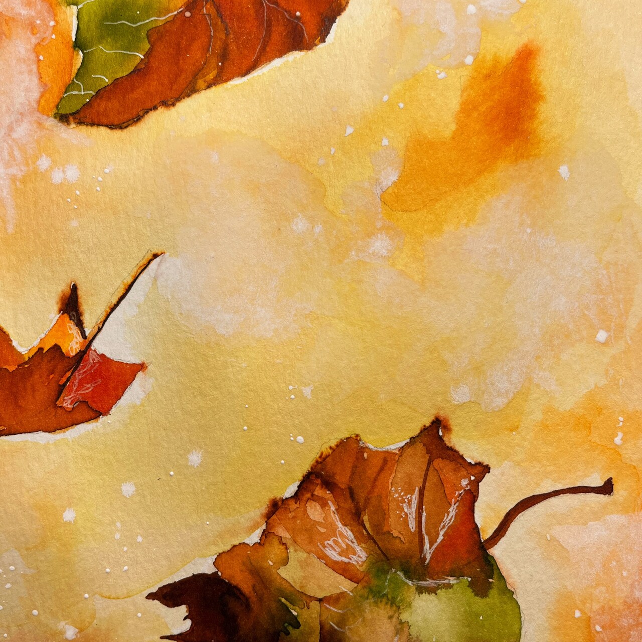 Fall Leaves in Watercolor with @AdrienneHodgeArt